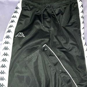 Black Kappa Tearaway Track Pants